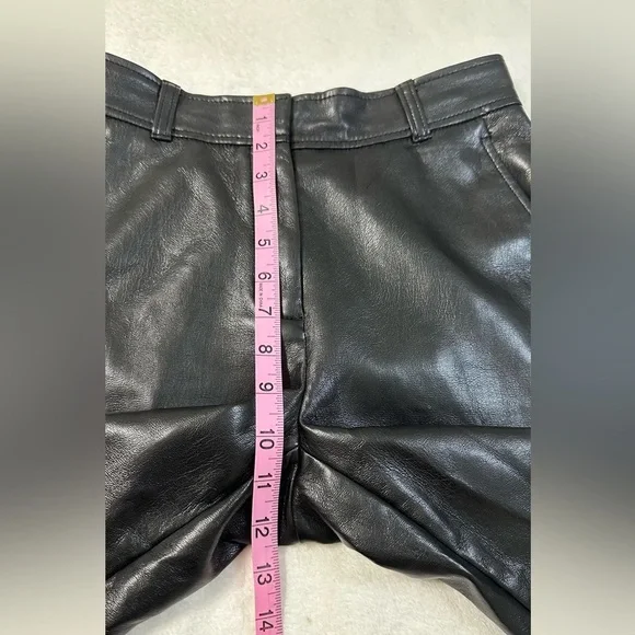 Aritzia Babaton Wide Leg Black Faux Leather Pants in Size 2 - Picture 7 of 16